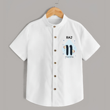 Baby Shirt Birthday Outfit - 11th Month | Personalized Shirt | Cozy Cotton Fabric - WHITE - 0 - 6 Months Old (Chest 23")