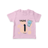 Commemorate your little one's 1st year with a customized T-Shirt - PINK - 0 - 5 Months Old (Chest 17")