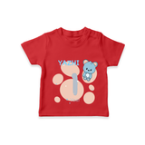 Commemorate your little one's 1st year with a customized T-Shirt - RED - 0 - 5 Months Old (Chest 17")
