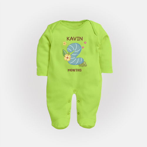 Celebrate Baby's 2nd Month | Custom Full Sleeve Bodysuit/ Sleep Suit/ Jumpsuit | Premium Cotton