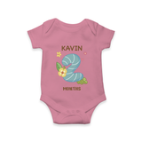 Celebrate Baby's 2nd Month | Custom Romper/Onesie | Premium Cotton - ONION - New Born (Chest 14")