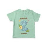 Memorialize your little one's Second month with a personalized kids T-shirts - MINT GREEN - 0 - 5 Months Old (Chest 17")