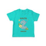 Celebrate Baby's 2nd Month | Custom T-Shirt | Premium Cotton - TEAL - 0-5 Months Old (Chest 17")