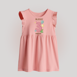 Celebrate Baby's 3rd Month | Custom Baby Frock | Premium Cotton - BABY PINK - 0 - 3 Months Old (Chest 17")