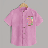 Celebrate Baby's 3rd Month | Custom Shirt | Premium Cotton - BABY PINK - 0 - 6 Months Old (Chest 23")