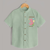 Celebrate Baby's 3rd Month | Custom Shirt | Premium Cotton - MINT GREEN - 0 - 6 Months Old (Chest 23")