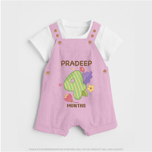 Celebrate Baby's 4th Month | Custom Dungaree Set | Premium Cotton