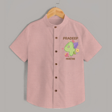 Celebrate Baby's 4th Month | Custom Shirt | Premium Cotton - PEACH - 0 - 6 Months Old (Chest 23")