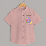 Celebrate Baby's 5th Month | Custom Shirt | Premium Cotton - PEACH - 0 - 6 Months Old (Chest 23")