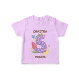 Memorialize your little one's Fifth month with a personalized kids T-shirts - LILAC - 0 - 5 Months Old (Chest 17")