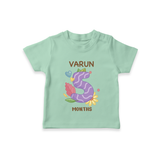 Celebrate Baby's 5th Month | Custom T-Shirt | Premium Cotton - MINT GREEN - 0-5 Months Old (Chest 17")