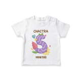 Memorialize your little one's Fifth month with a personalized kids T-shirts - WHITE - 0 - 5 Months Old (Chest 17")