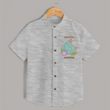 Celebrate Baby's 6th Month | Custom Shirt | Premium Cotton - GREY - 0 - 6 Months Old (Chest 23")