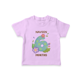 Celebrate Baby's 6th Month | Custom T-Shirt | Premium Cotton - LILAC - 0-5 Months Old (Chest 17")