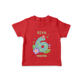 Celebrate Baby's 6th Month | Custom T-Shirt | Premium Cotton - RED - 0-5 Months Old (Chest 17")
