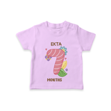 Memorialize your little one's Seventh month with a personalized kids T-shirts - LILAC - 0 - 5 Months Old (Chest 17")