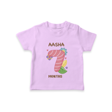 Celebrate Baby's 7th Month | Custom T-Shirt | Premium Cotton - LILAC - 0-5 Months Old (Chest 17")