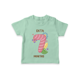 Memorialize your little one's Seventh month with a personalized kids T-shirts - MINT GREEN - 0 - 5 Months Old (Chest 17")