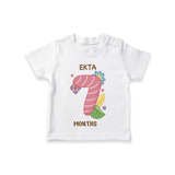 Memorialize your little one's Seventh month with a personalized kids T-shirts - WHITE - 0 - 5 Months Old (Chest 17")