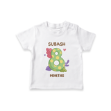 Celebrate Baby's 8th Month | Custom T-Shirt | Premium Cotton - WHITE - 0-5 Months Old (Chest 17")