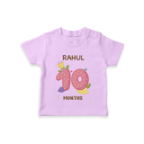 Celebrate Baby's 10th Month | Custom T-Shirt | Premium Cotton - LILAC - 0-5 Months Old (Chest 17")