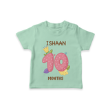 Memorialize your little one's Tenth month with a personalized kids T-shirts - MINT GREEN - 0 - 5 Months Old (Chest 17")