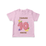Memorialize your little one's Tenth month with a personalized kids T-shirts - PINK - 0 - 5 Months Old (Chest 17")