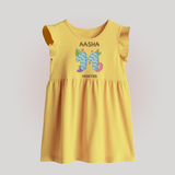 Celebrate Baby's 11th Month | Custom Baby Frock | Premium Cotton - PASTEL YELLOW - 0 - 3 Months Old (Chest 17")