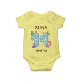 Celebrate Baby's 11th Month | Custom Romper/Onesie | Premium Cotton - PASTEL YELLOW - New Born (Chest 14")