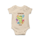 Celebrate Baby's 1 Year | Custom Romper/Onesie | Premium Cotton - IVORY - New Born (Chest 14")