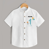 1 Month Old Baby Clothing | Custom Shirt Design | Ideal for Gifting - WHITE - 0 - 6 Months Old (Chest 23")