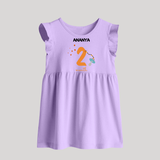 2 Month Old Baby Clothing | Custom Baby Frock Design | Ideal for Gifting - LILAC - 0 - 3 Months Old (Chest 17")