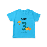 3 Month Old Baby Clothing | Custom T-Shirt Design | Ideal for Gifting - SKY BLUE - 0-5 Months Old (Chest 17")