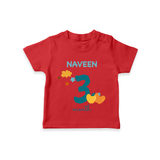 3 Month Old Baby Clothing | Custom T-Shirt Design | Ideal for Gifting - RED - 0-5 Months Old (Chest 17")