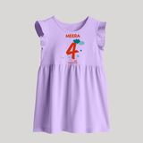4 Month Old Baby Clothing | Custom Baby Frock Design | Ideal for Gifting - LILAC - 0 - 3 Months Old (Chest 17")