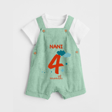 4 Month Old Baby Clothing | Custom Dungaree Set Design | Ideal for Gifting - MINT GREEN - 0 - 5 Months Old (Chest 18")