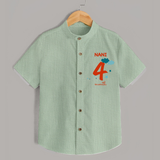 4 Month Old Baby Clothing | Custom Shirt Design | Ideal for Gifting - MINT GREEN - 0 - 6 Months Old (Chest 23")