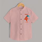 4 Month Old Baby Clothing | Custom Shirt Design | Ideal for Gifting - PEACH - 0 - 6 Months Old (Chest 23")