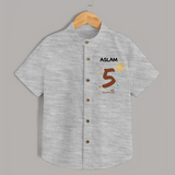5 Month Old Baby Clothing | Custom Shirt Design | Ideal for Gifting - GREY - 0 - 6 Months Old (Chest 23")