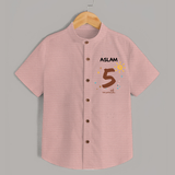 5 Month Old Baby Clothing | Custom Shirt Design | Ideal for Gifting - PEACH - 0 - 6 Months Old (Chest 23")