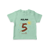 5 Month Old Baby Clothing | Custom T-Shirt Design | Ideal for Gifting - MINT GREEN - 0-5 Months Old (Chest 17")