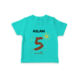 5 Month Old Baby Clothing | Custom T-Shirt Design | Ideal for Gifting - TEAL - 0-5 Months Old (Chest 17")