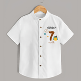 7 Month Old Baby Clothing | Custom Shirt Design | Ideal for Gifting - WHITE - 0 - 6 Months Old (Chest 23")