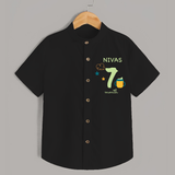 7 Month Old Baby Clothing | Custom Shirt Design | Ideal for Gifting - BLACK - 0 - 6 Months Old (Chest 23")