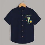 7 Month Old Baby Clothing | Custom Shirt Design | Ideal for Gifting - NAVY BLUE - 0 - 6 Months Old (Chest 23")