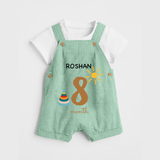 8 Month Old Baby Clothing | Custom Dungaree Set Design | Ideal for Gifting - MINT GREEN - 0 - 5 Months Old (Chest 18")