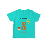 8 Month Old Baby Clothing | Custom T-Shirt Design | Ideal for Gifting - TEAL - 0-5 Months Old (Chest 17")