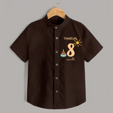 8 Month Old Baby Clothing | Custom Shirt Design | Ideal for Gifting - CHOCOLATE BROWN - 0 - 6 Months Old (Chest 23")