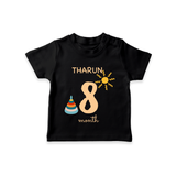 8 Month Old Baby Clothing | Custom T-Shirt Design | Ideal for Gifting - BLACK - 0-5 Months Old (Chest 17")