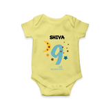 9 Month Old Baby Clothing | Custom Romper/Onesie Design | Ideal for Gifting - PASTEL YELLOW - New Born (Chest 14")